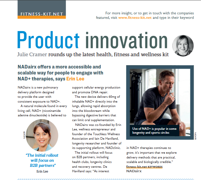 NADairX offers a more accessible and scalable way for people to engage with NAD+ therapies