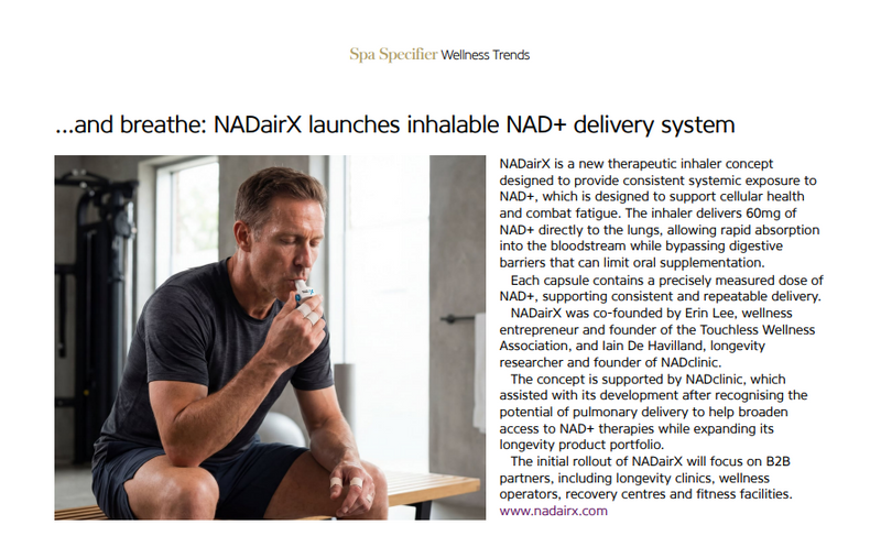 ...and breathe: NADairX launches inhalable NAD+ delivery system