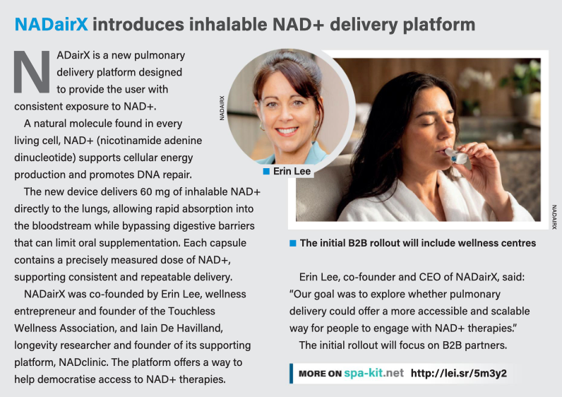 NADairX introduces inhalable NAD+ delivery platform
