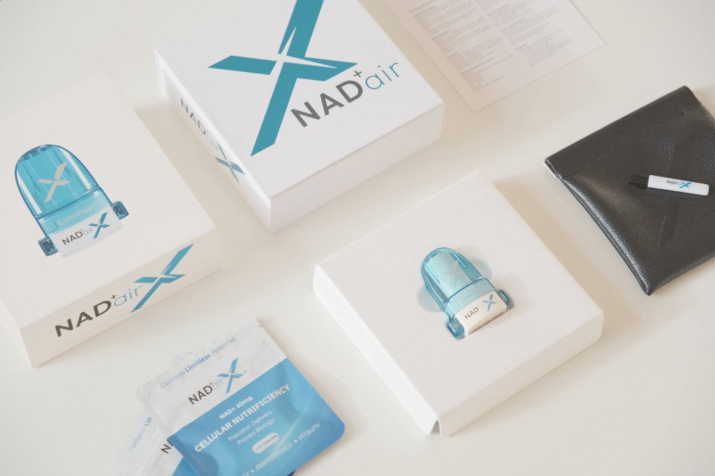 NADairX starter kit flat lay with device, packaging, and consumables thumbnail