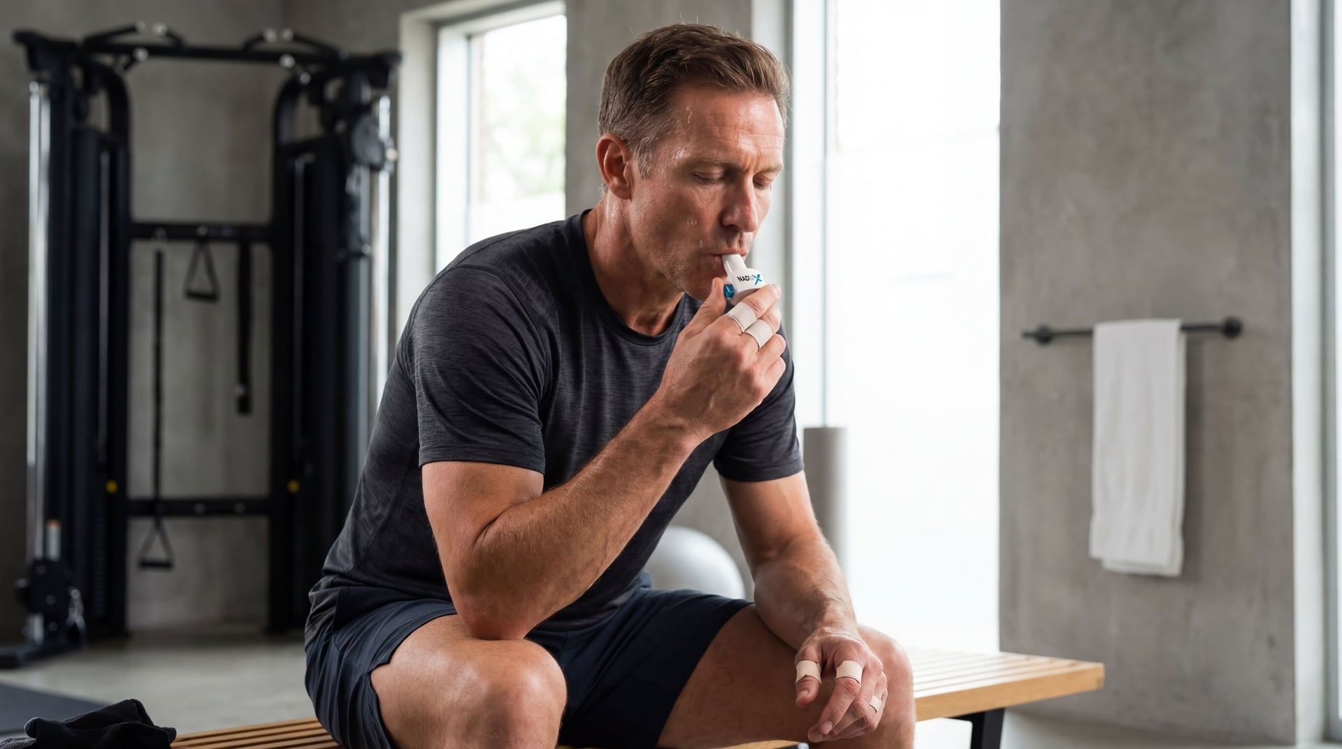 Athlete using NADairX® at the gym